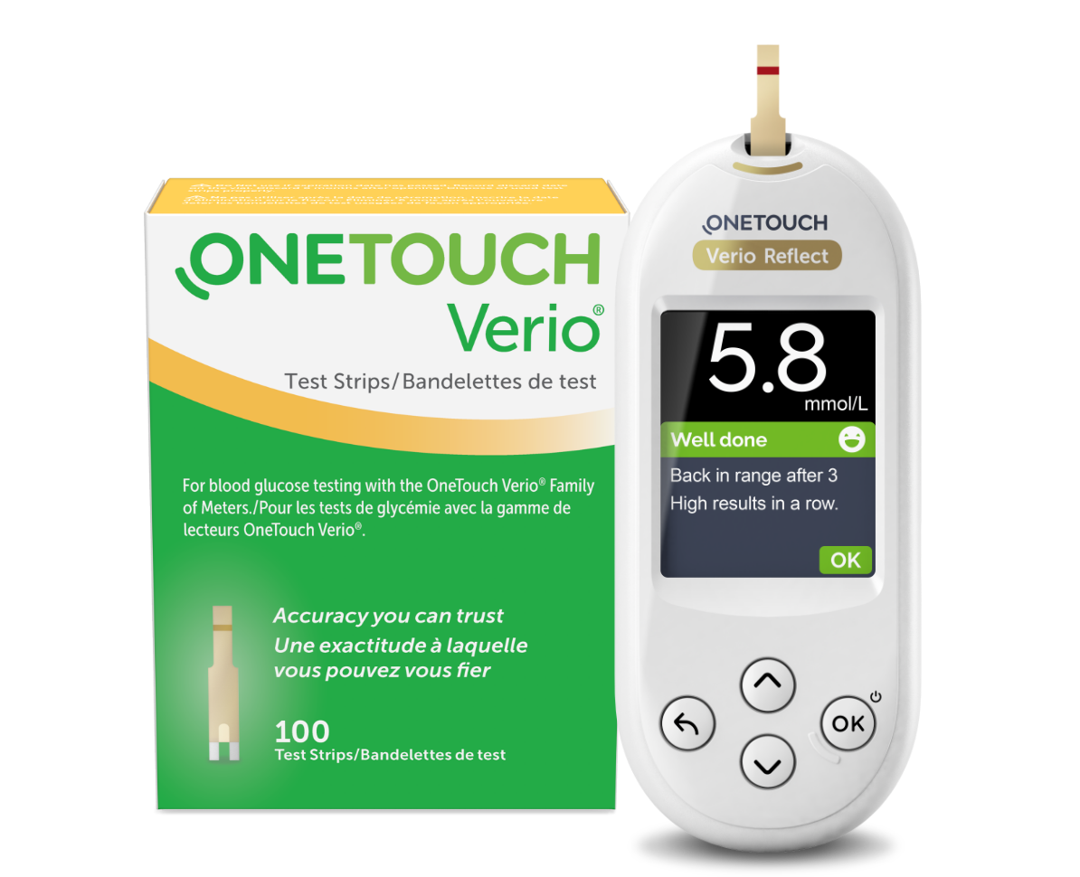 OneTouch Verio Diabetic Test Strips for Blood Sugar Monitor